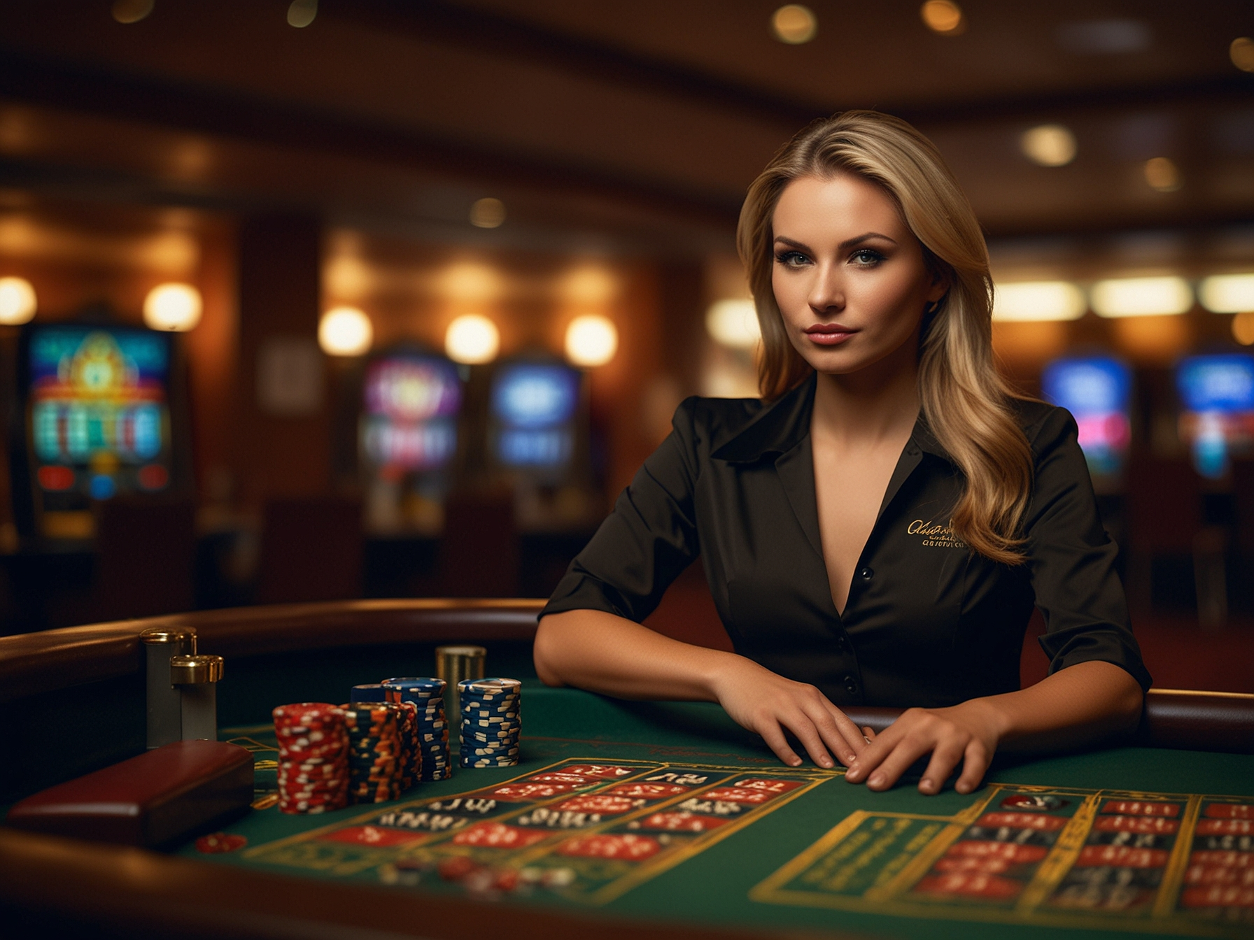 Krupier przy ruletce - główny baner Everum Kasyno